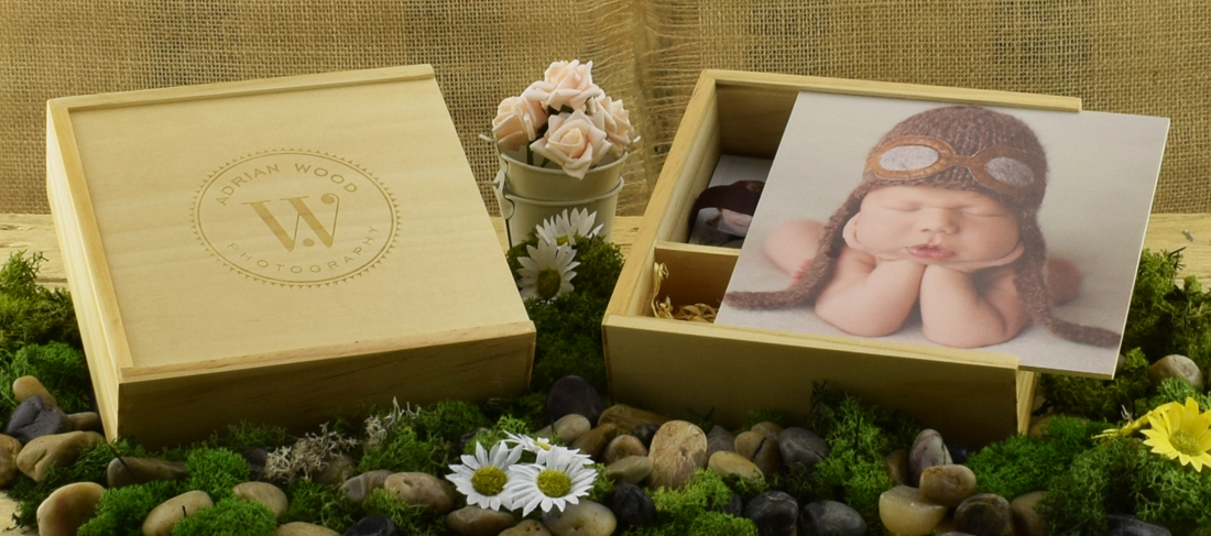 Wooden Slide Photo Print USB Gift Box
