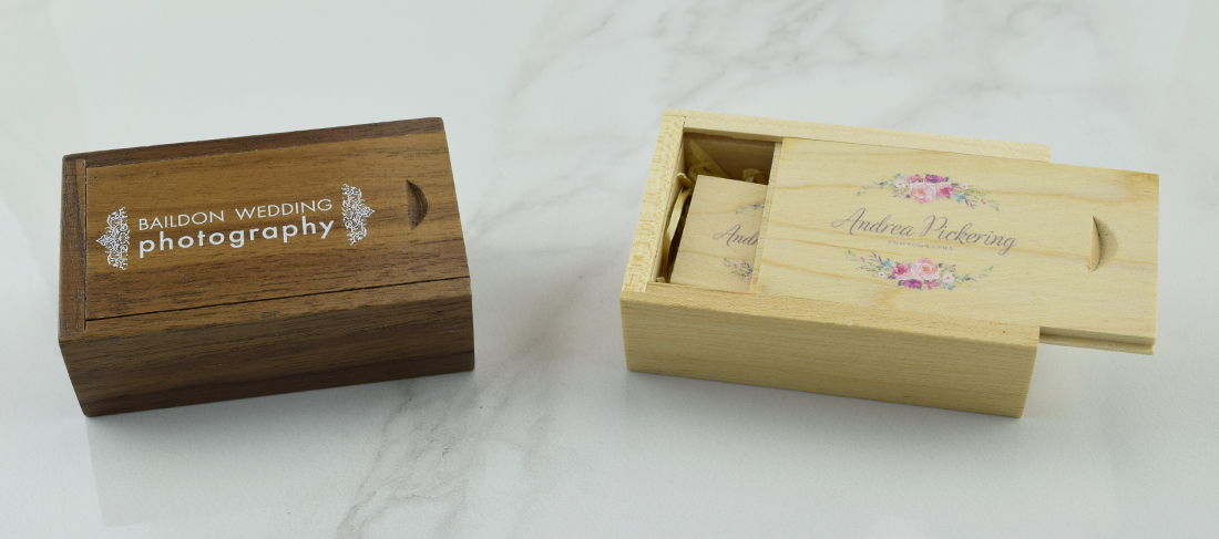 Wooden Slide USB Gift Box