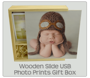 Wooden Photo Prints USB Gift Box