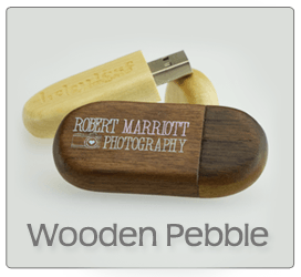 Wooden Pebble USB