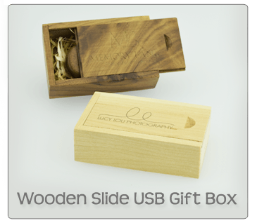 Wooden Slide USB Gift Box