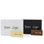 White Black Magnetic Flip Gift Box Wooden Block USB