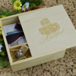 Glass bottle and light photobox