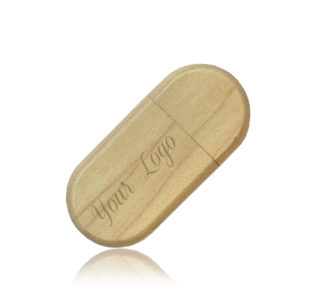 Wooden Pebble USB Drive