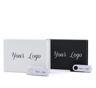 White Black Magnetic Flip Gift Box Twister Duo