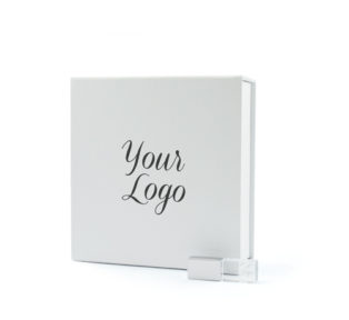 Large White Magnetic Photo Print Gift Box Crystal