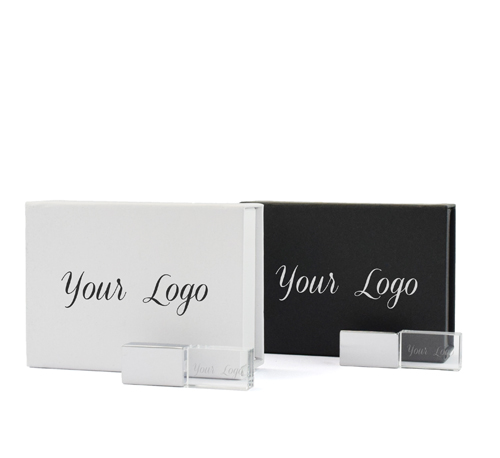 White Black Magnetic Flip Gift Box Crystal