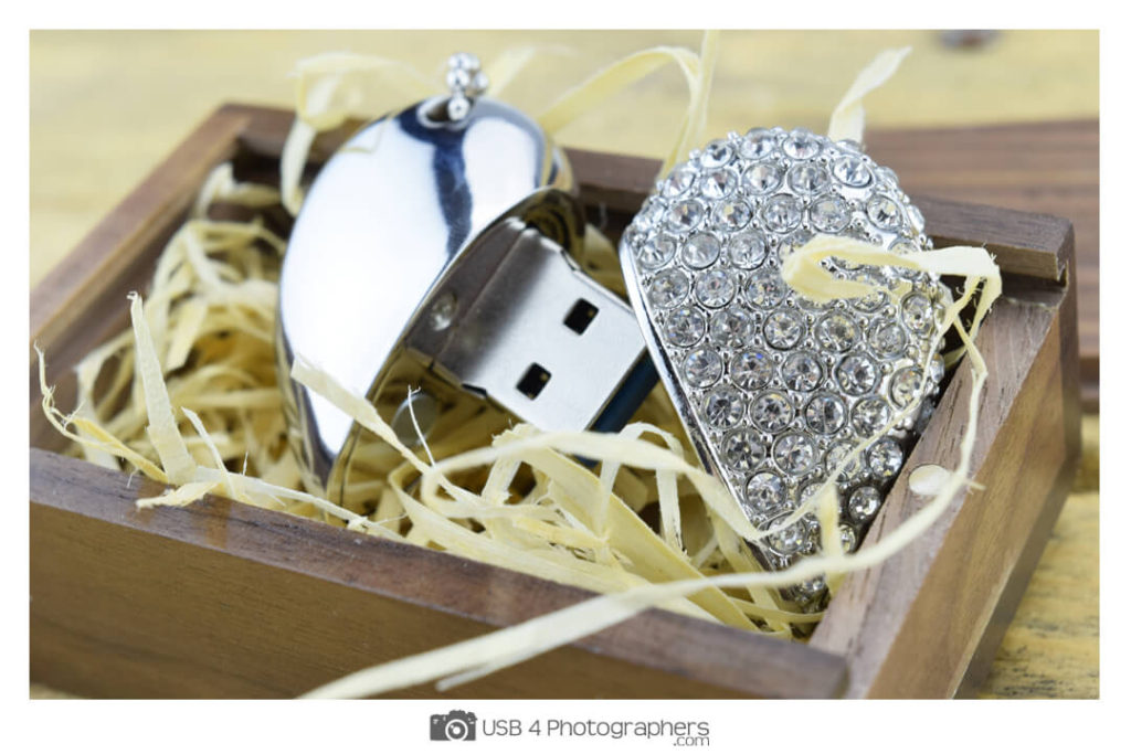 Crystal Heart USB Drive