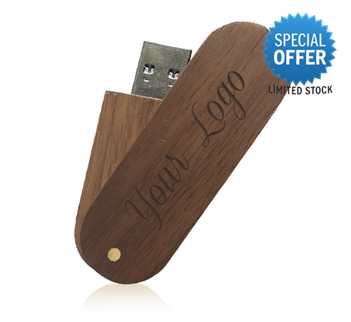 Wooden Twister USB Drive Dark Wood