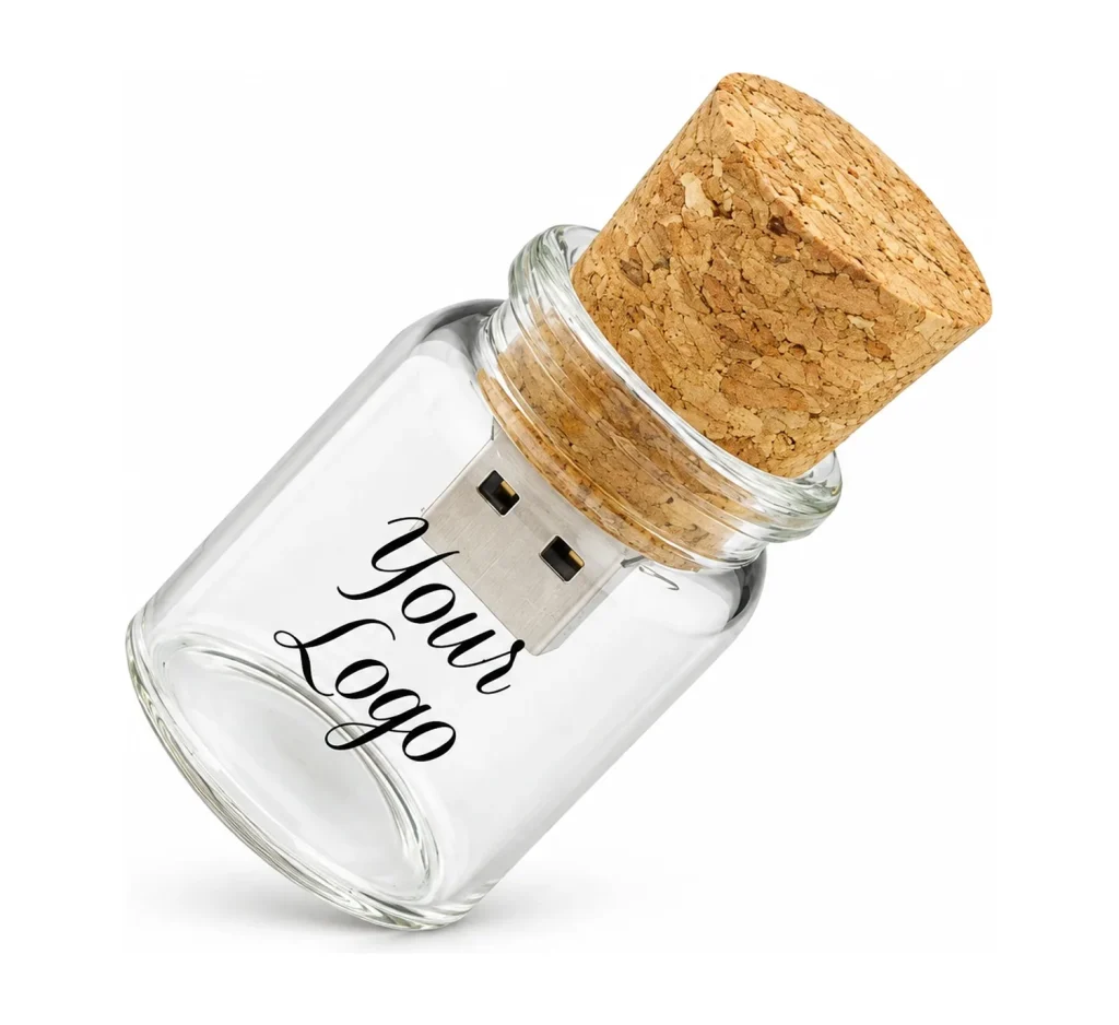 Cork Bottle USB Stick 3.0 personalised with your logo