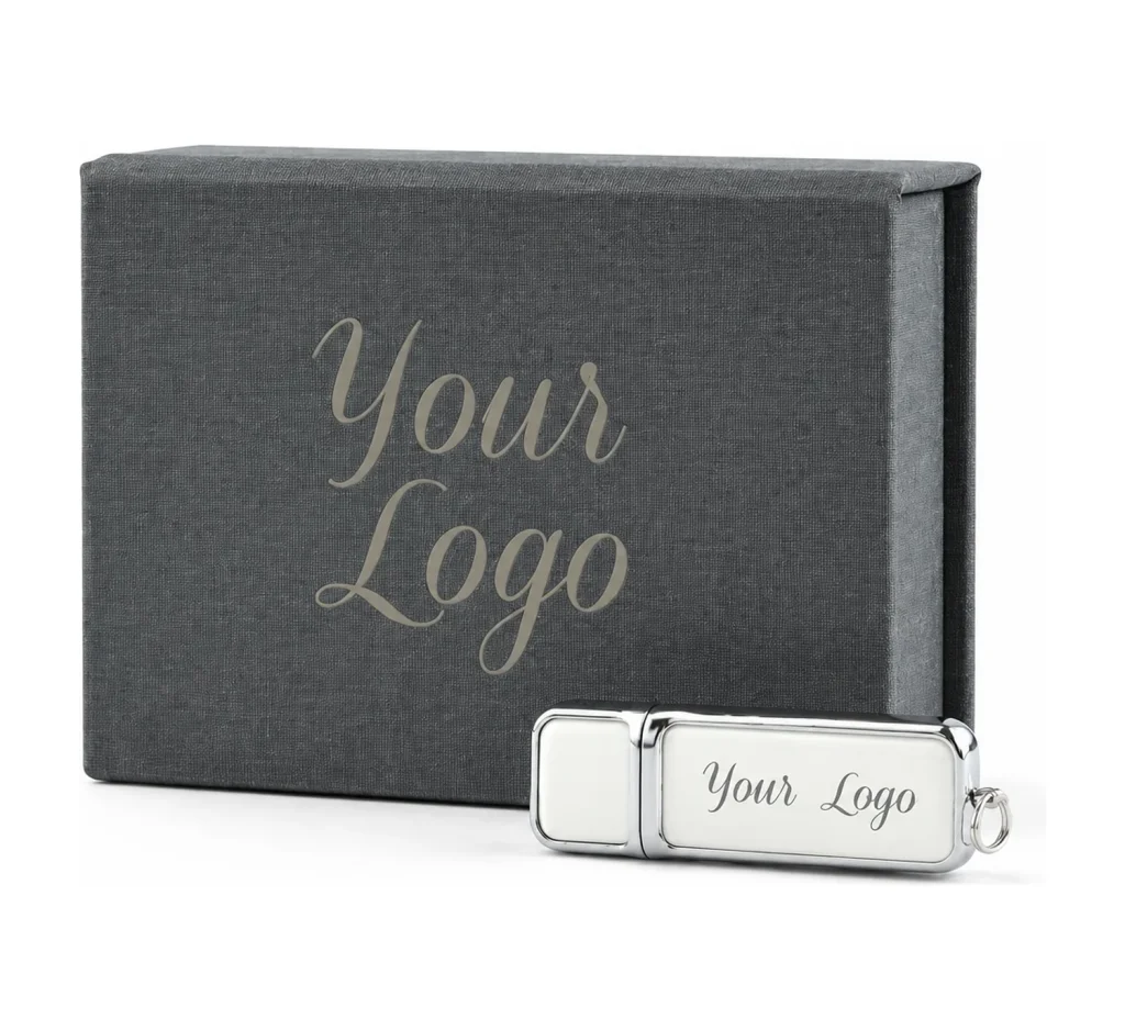 Hermes USB Stick 3.0 and Small Elegant USB Gift Box personalised with your logo