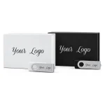Twister USB Stick 3.0 and Small Magnetic Flip Gift Box personalised with your logo