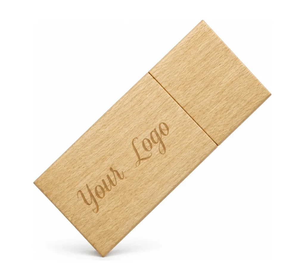 Wooden Block USB Stick 3.0 personalised with your logo