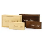 Wooden Block USB Stick 3.0 and Small Wooden Slide Gift Box personalised with your logo