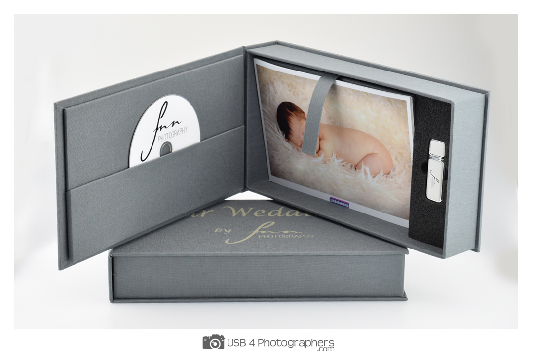 Elegant USB / CD / DVD Photo Prints Gift Box Personalised USB Memory